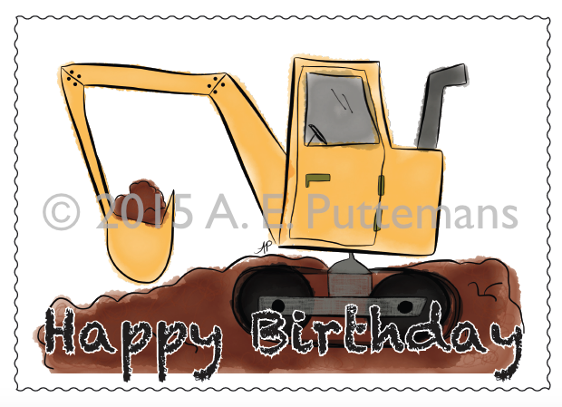 Bulldozer Birthday (landscape)